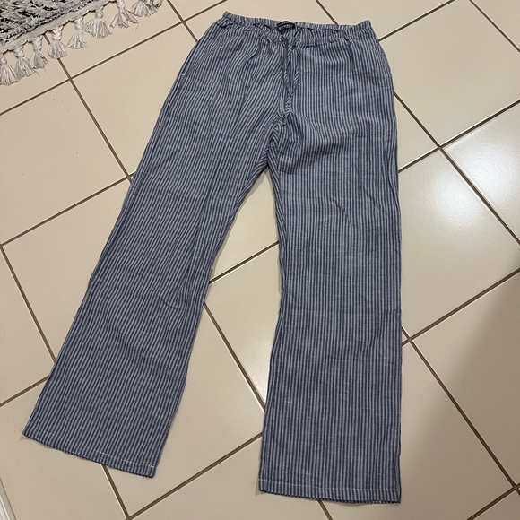 Brandy Melville Pants - Brandy Melville Navy Striped Pants